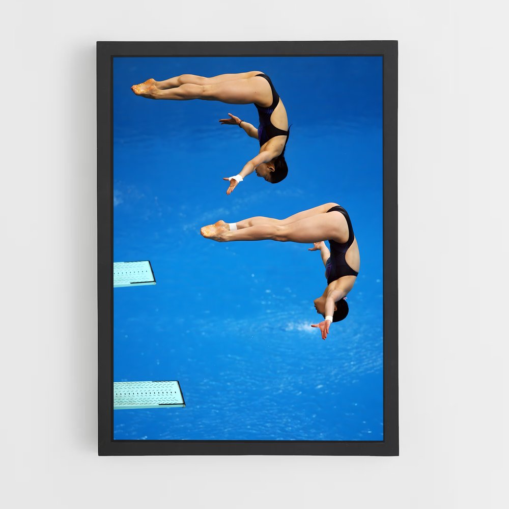 Poster Plongeon Éthéré – affiche Plongeon depuis une plateforme (vue 2)